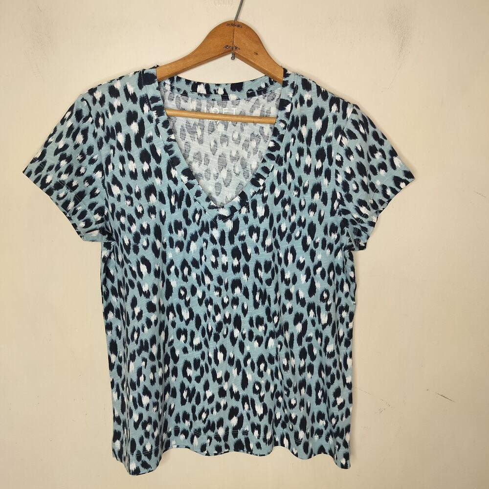 Ann Taylor Loft Tee Shirt Vintage Soft Animal‎ Print